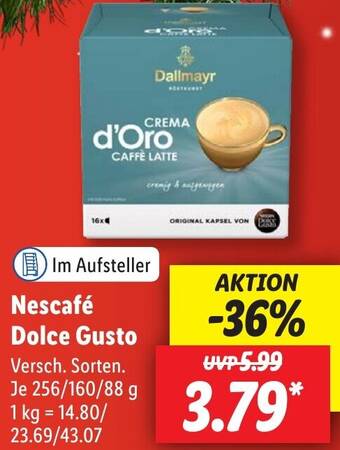 Lidl Nescafé Dolce Gusto 256/160/88 g Angebot