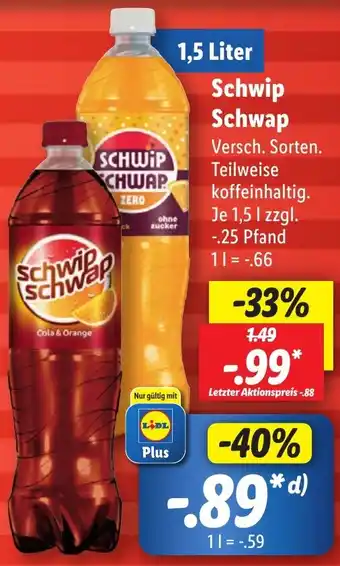 Lidl Schwip Schwap 1,5 Liter Angebot