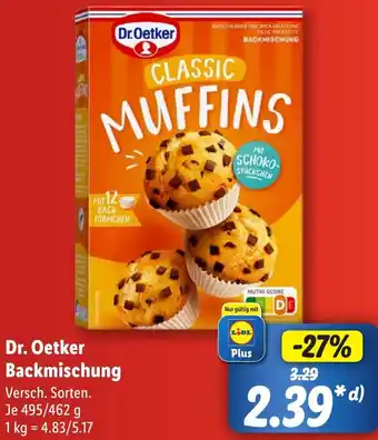 Lidl Dr. Oetker Backmischung 495/462 g Angebot