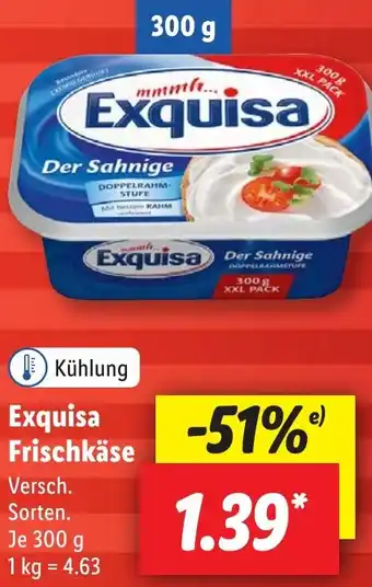 Lidl Exquisa Frischkäse 300 g Angebot