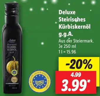 Lidl Deluxe Steirisches Kürbiskernöl g.g.A. 250 ml Angebot