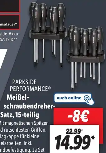 Lidl PARKSIDE PERFORMANCE Meißelschraubendreher Satz, 15-teilig Angebot