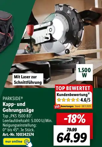 Lidl PARKSIDE Kapp und Gehrungssäge Angebot