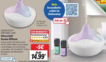 Lidl SILVERCREST PERSONAL CARE Ultraschall Aroma-Diffuser Angebot