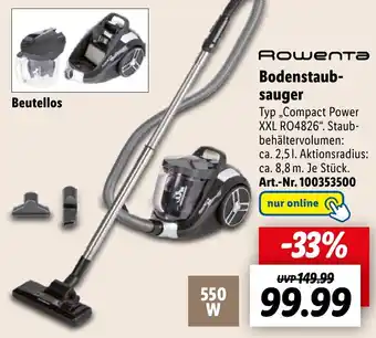 Lidl Rowenta Bodenstaubsauger Compact Power XXL RO4826 Angebot