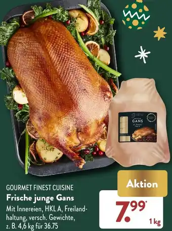 Aldi Süd GOURMET FINEST CUISINE Frische junge Gans 1 kg Angebot