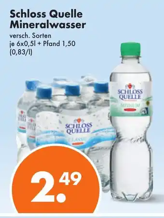 Trink und Spare Schloss Quelle Mineralwasser 6*500ml Angebot