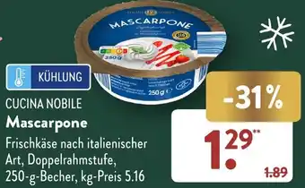 Aldi Süd CUCINA NOBILE Mascarpone 250 g Becher Angebot