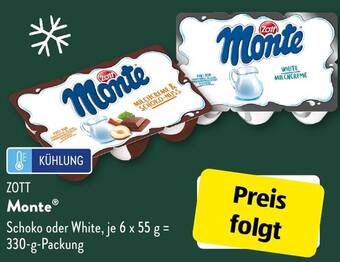 Aldi Süd ZOTT Monte 330 g Packung Angebot