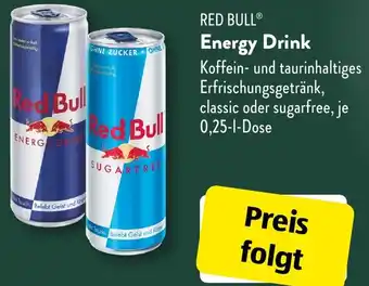 Aldi Süd RED BULL Energy Drink 0,25 L Dose Angebot