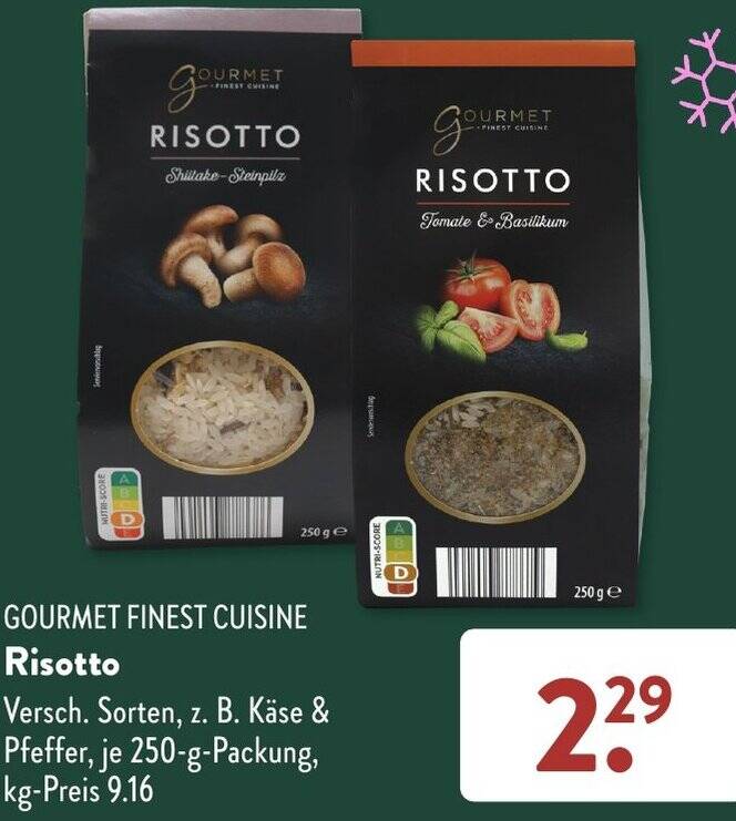 GOURMET FINEST CUISINE Risotto 250 g Packung Angebot bei Aldi Süd