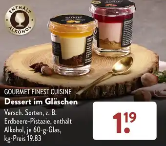 Aldi Süd GOURMET FINEST CUISINE Dessert im Gläschen 60 g Glas Angebot