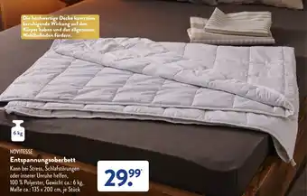 Aldi Süd NOVITESSE Entspannungsoberbett Angebot