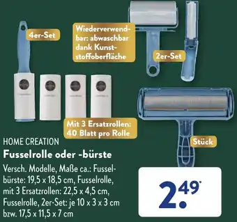 Aldi Süd HOME CREATION Fusselrolle oder bürste Angebot