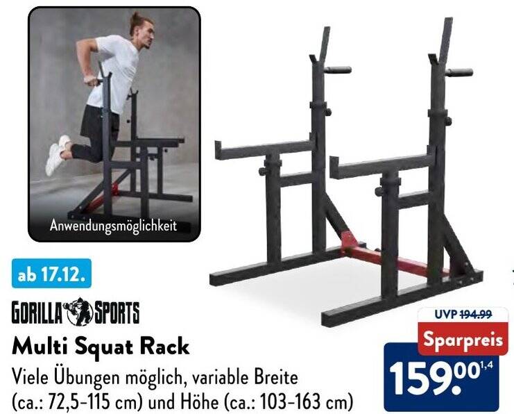 Multi squat discount rack gorilla sports