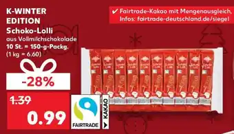 Kaufland K-WINTER EDITION Schoko-Lolli 150 g Packg. Angebot