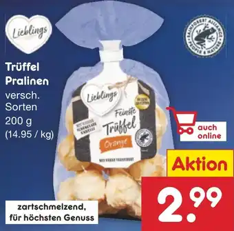 Netto Marken-Discount Lieblings Trüffel Pralinen 200 g Angebot