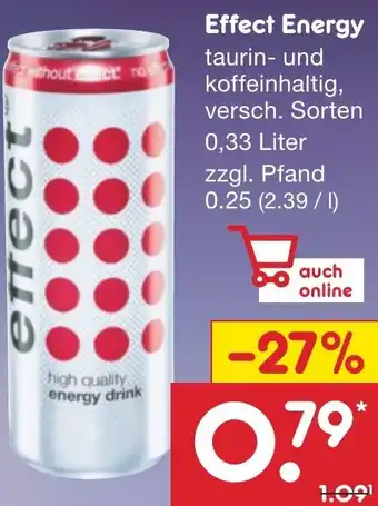 Netto Marken-Discount Effect Energy 0,33 Liter Angebot