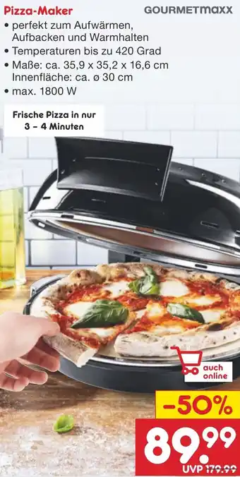 Netto Marken-Discount GOURMETmaxx Pizza-Maker Angebot