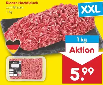 Netto Marken-Discount Rinder-Hackfleisch 1 kg Angebot