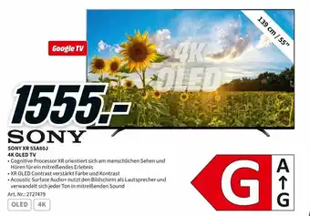 MediaMarkt Sony XR 55A80J 4K OLED TV Angebot