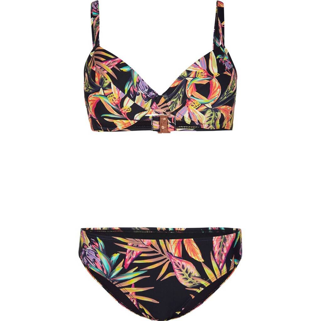 O'neill damen bikini julia wb rita bikini set black tropical flower