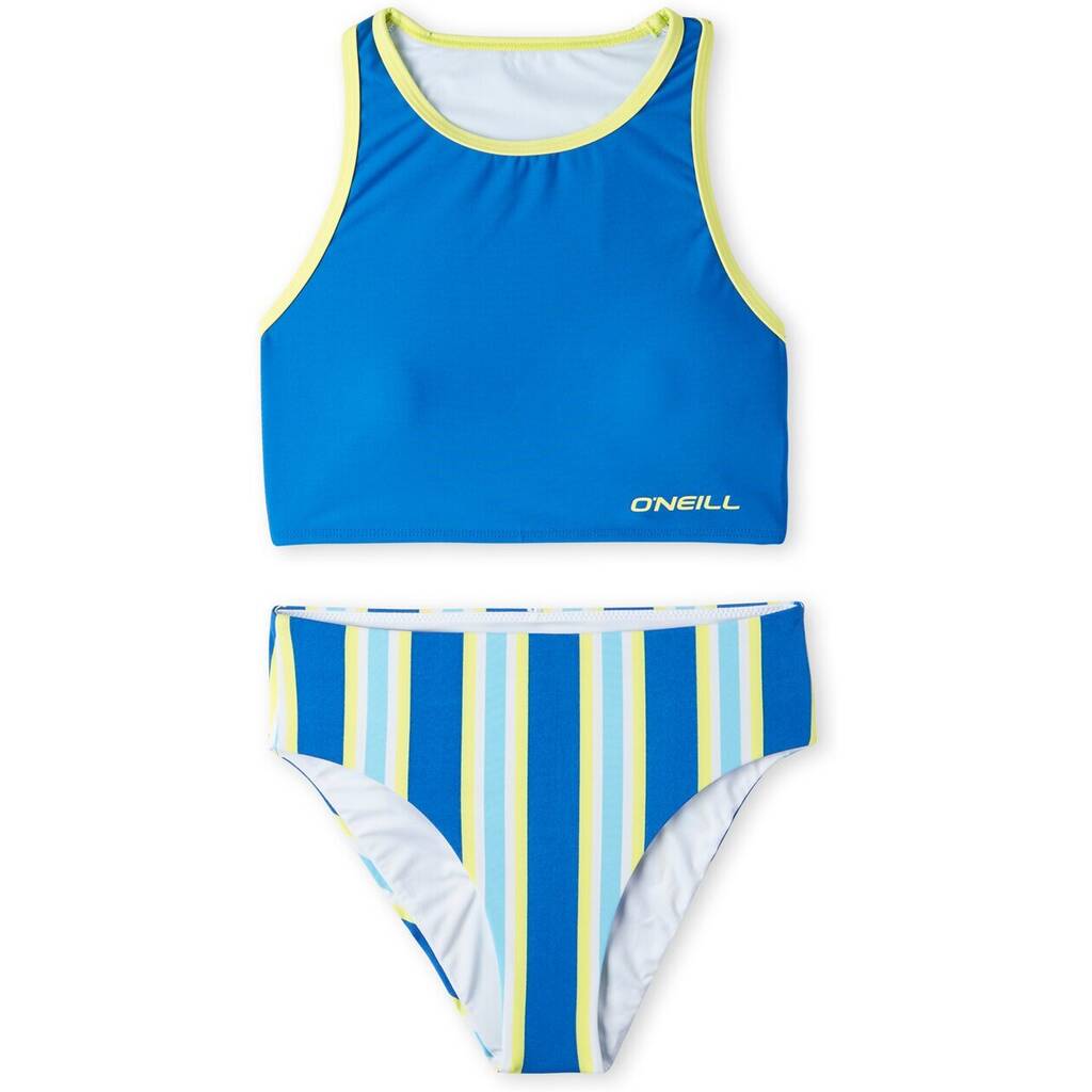 O'neill kinder bikini brights sporty bikini blue towel stripe 140