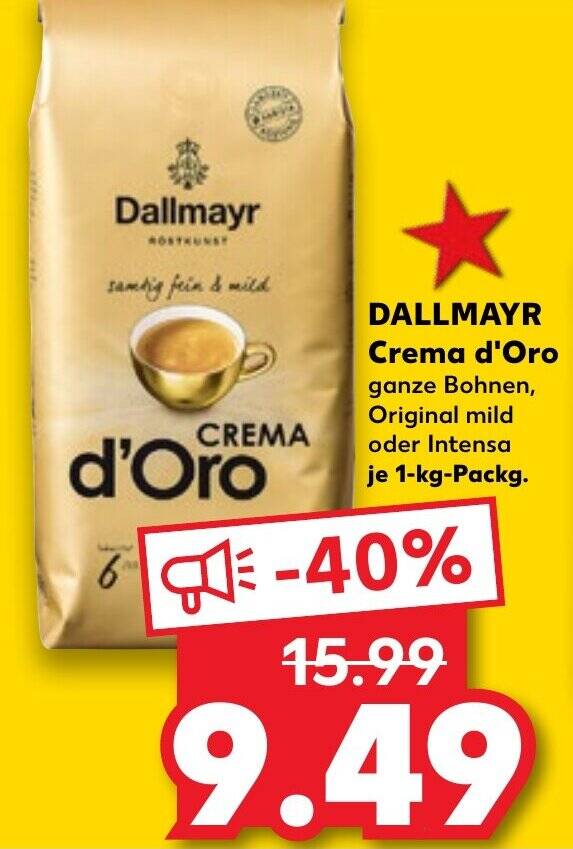 Elegantes Dallmayr Crema D Oro Angebot Diese Woche Bild