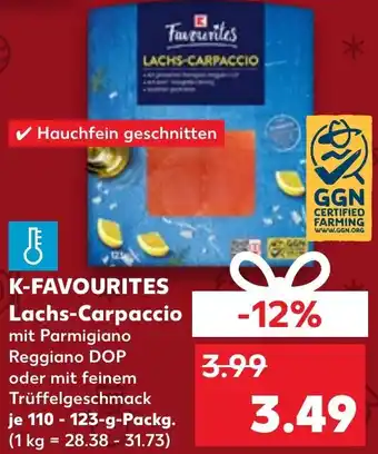 Kaufland K-FAVOURITES Lachs-Carpaccio 110-123 g Packg. Angebot