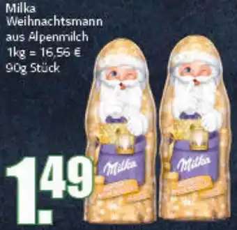 Ihr Frischmarkt Milka Weihnachtsmann 90g Stück Angebot