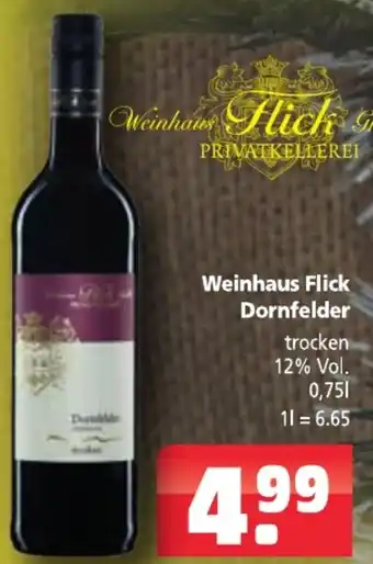 Getränkehaus Weinhaus Flick Dornfelder 0,75 L Angebot