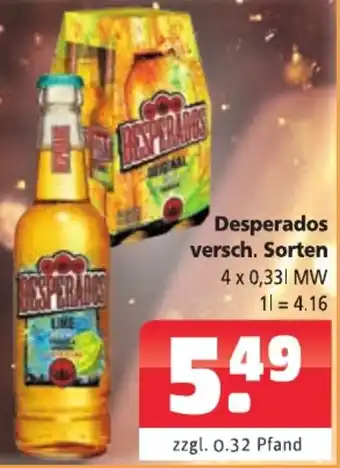 Getränkehaus Desperados 4x0,33 L MW Angebot