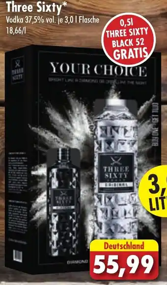 Lösch Depot Three Sixty Vodka 3,0 Liter Angebot