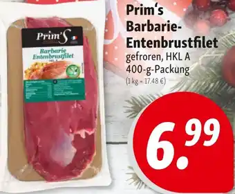 Nah & Frisch Prim's Barbarie-Entenbrustfilet 400 g Packung Angebot