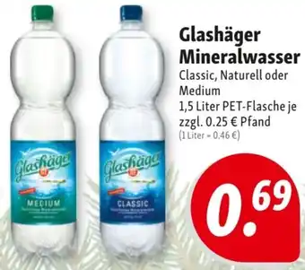 Nah & Frisch Glashäger Mineralwasser 1,5 Liter Angebot