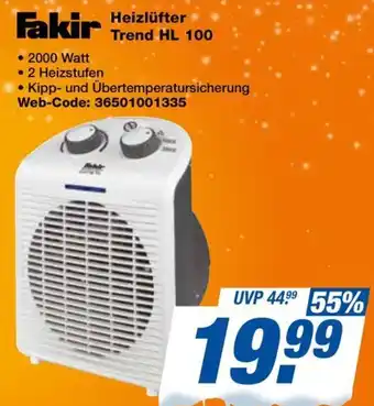 Expert Fakir Heizlüfter Trend HL 100 Angebot