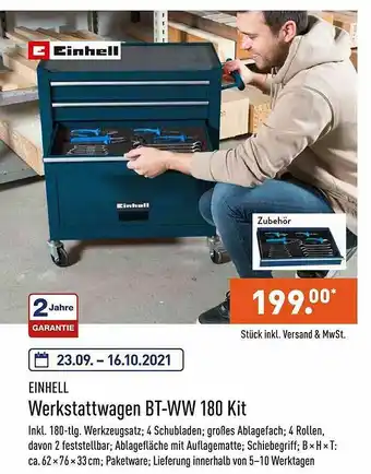 Aldi Nord Einhell Werkstattwagen Bt-ww 180 Kit Angebot