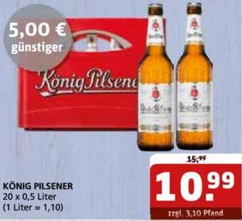 Getränke Quelle KÖNIG PILSENER 20 x 0,5 Liter Angebot