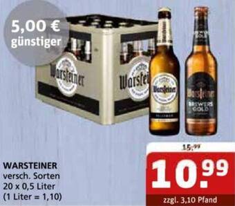 Getränke Quelle WARSTEINER 20 x 0,5 Liter Angebot