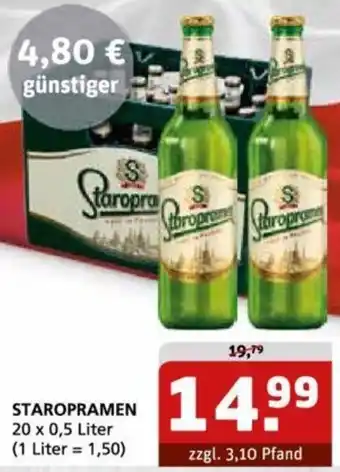 Getränke Quelle STAROPRAMEN 20 x 0,5 Liter Angebot