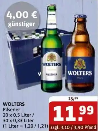 Getränke Quelle WOLTERS Pilsener 20 x 0,5 Liter / 30 x 0,33 Liter Angebot