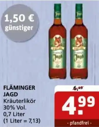Getränke Quelle FLÄMINGER JAGD Kräuterlikör 0,7 Liter Angebot