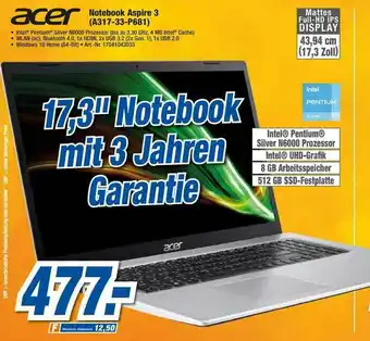 expert Techno Land Acer Notebook Aspire 3 (a317-33-p681) Angebot