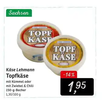 KONSUM Käse Lehmann Topfkäse Angebot