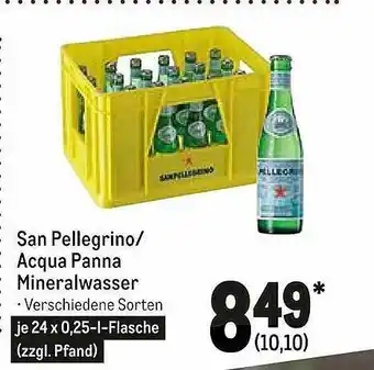 METRO San Pellegrino Acqua Panna Mineralwasser Angebot