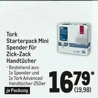 METRO Tork Starterpack Mini Spender Für Zick-zack Handtücher Angebot