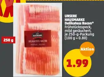 PENNY Unsere Hausmarke Delikatess Bacon 250g Angebot