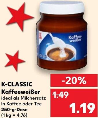 Kaufland K-CLASSIC Kaffeeweißer 250 g Dose Angebot