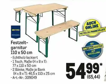 METRO Festzelt-garnitur 110 X 50 Cm Metro Professional Angebot