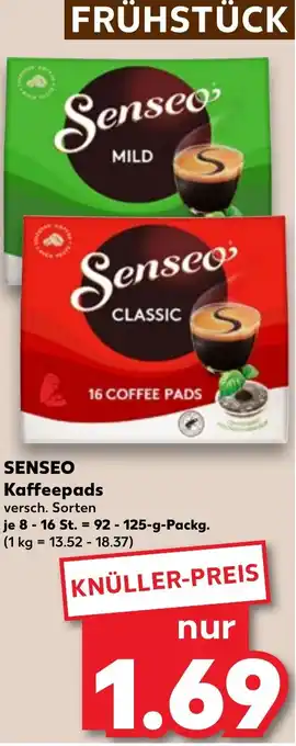 Kaufland SENSEO Kaffeepads 92-125 g Packg. Angebot